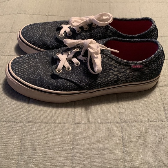 Vans Authentic Navy Blue Snake Skin Women’s Sneakers - Picture 2 of 12